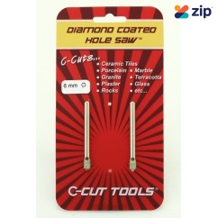 C-CUT TOOLS DCHS6D - 6mm 2 Pack Diamond Coated Hole Saw